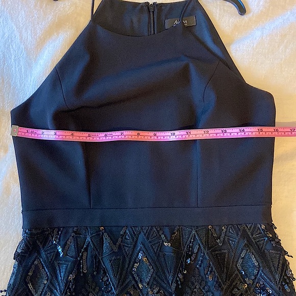 Aidan by Aidan Mattox Beaded Skirt Cocktail Minidress - Picture 8 of 10